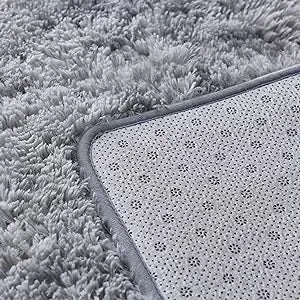 Furniture suppliesTABAYON 8 x 10 Feet Shag Area Rugs, Ultra Soft Indoor Modern Nursery Rug, Tie-Dyed Dark Grey Plush Shaggy Thro