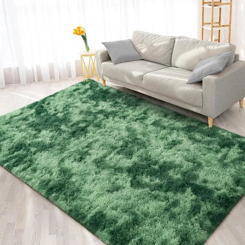 Feet Large Area Rugs, Tie-Dyed Light Grey Shaggy Rug Fluffy Throw Carpets, Ultra Soft Plush Modern Indoor Fuzzy Rugs