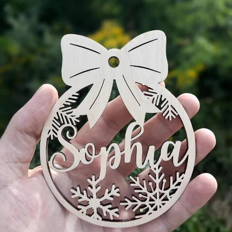 Custom Christmas Different Names Tree Hanging Ornament Personalized Wooden Bauble Christmas Decoration DIY Wood Gift  2023