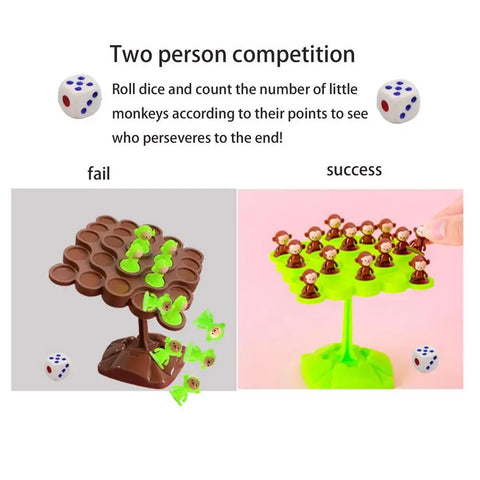 Montessori Math Monkey Balance Tree Educational Leisure Parent-child Interaction Tabletop Game Kid Learning Family Puzzle Toy