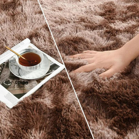 Large Shag Area Rugs, Tie-Dyed Plush Fuzzy Rugs for Living Room, Ultra Soft Fluffy Furry Rugs for Bedroom