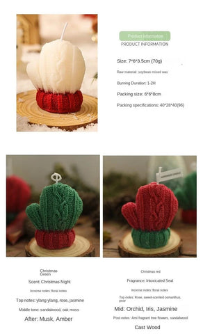 Christmas Decoration Gloves Fragrance Candles navidad Gifts Christmas Pendants Happy New Year 2024