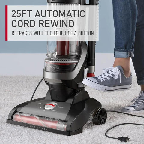 Cord Rewind Pro Bagless Upright Vacuum Cleaner For Carpet and Hard Floors Vaccum Cleaners for Home Appliance Black Portable Mini