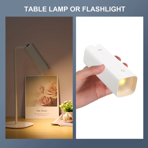 Portable Flashlight Table Lamp Desk Lamp 360° Eyes Caring Lamp Bedside Lamp Touch Dimmable Light Rechargeable for Home Office