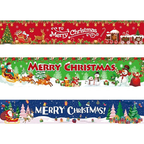 Christmas Outdoor Banner Flag Merry Christmas Decoration for Home 2024 Xmas Ornament Navidad Natal Noel Gift Happy New Year 2025