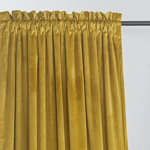 Velvet Curtains 2 Panels Set, Block Light Thermal Insulated Velour Rod Pocket Drapes for Bedroom and Living Room