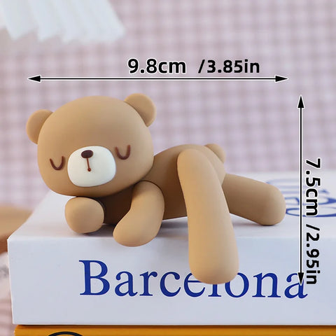 New 3D Bear Cake Topper Baby Shower Bear Decoration Boy Girl Happy 1st Birthday Party Cake Decor Gender Reveals Party Supplies