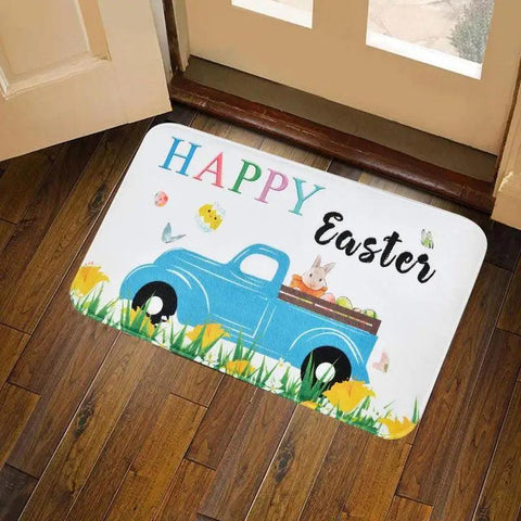 Easter Eggs Rabbit Home Bathroom Mat Anti-slip Absorbe Kitchen Living Room Carpet Entrance Floor Rug Home Decor Easter Decor