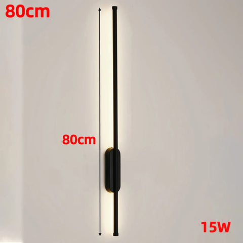 80cm 60cm Strip LED Living Room Wall light Modern Nordic Sofa background Full copper Bedroom Bedside wall light AC85-265V