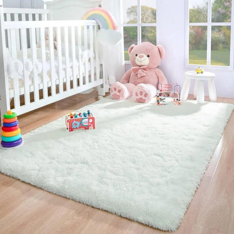 Large Area Rugs for Living Room Bedroom, Fluffy Kids Room Plush Shaggy Nursery Rug Furry Throw Carpets for Boys Girls