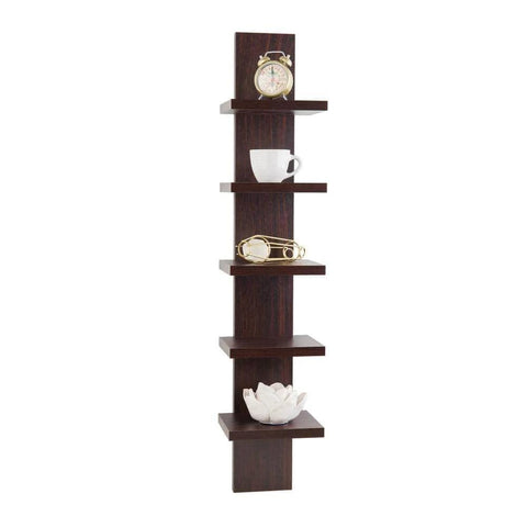 US  30 in. H White MDF 5-Tier Decorative Wall Shelf