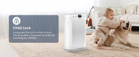 Air Purifiers for Home Large Room up to 1740sq.ft,Air Filter with PM 2.5 Display Air Quality Sensors