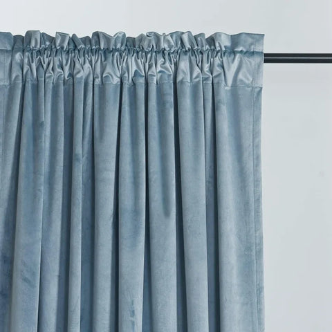 Velvet Curtains 2 Panels Set, Block Light Thermal Insulated Velour Rod Pocket Drapes for Bedroom and Living Room