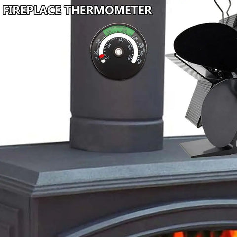 Wood Stove Blower Fan 5 Blades High Efficiency Fireplace Fan With Moon Star Shape Stand Quiet Working Thermodynamic Wood Burning