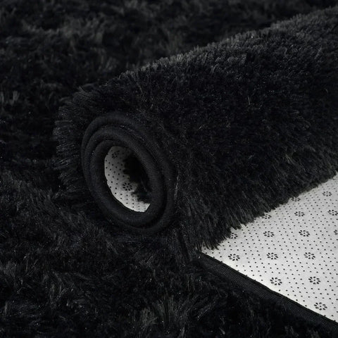 Area Rugs 8x10 Feet for Living Room Rugs, Ultra Soft Fluffy Black Rugs for Bedroom, Non-Slip Modern Large Shag Bedroom Rug