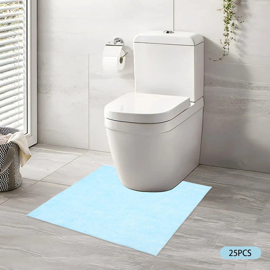 25 Pcs Non-slip U-shaped Floor Mat Contour Incontinence Pads Disposable Toilet Mat Waterproof