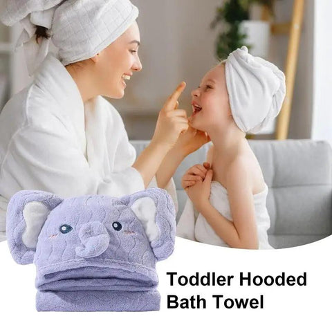 Kids Shower Towel Bath Hooded Towel With Animal Design Highly Absorbent Kids Towel Wrap Bathrobe Blanket For Kids Boys And Girls