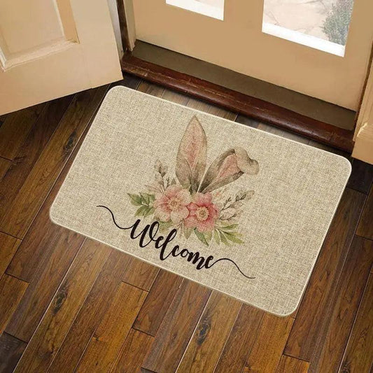 Easter Eggs Rabbit Home Bathroom Mat Anti-slip Absorbe Kitchen Living Room Carpet Entrance Floor Rug Home Decor Easter Decor