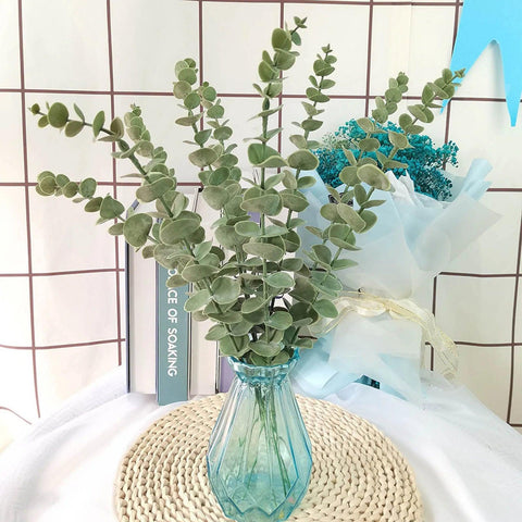 16 Pcs Leaves Stems Faux Greenery Decor Branches Real For Floral Arrangement Vase Wedding Bouquets Flowers Room Decoration