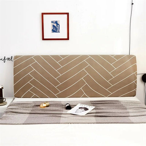 Geometric Headboard Cover Nordic Style Elastic Soft Comfortable Polyester Fabric Bed Head Cover Dust Proof Protector Decoration