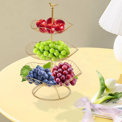 3 Tier Fruit Basket Stand, Fruit and Vegetable Storage Basket, Dessert Cake Stand, Table Centerpiece