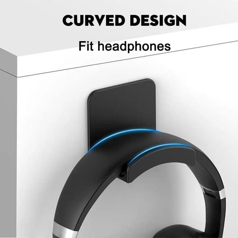 Universal Wall Mounted Headphone Stand Gaming Controller Holder Headset Display Rack Under Desk Hanger Hook For Earphone Bracket