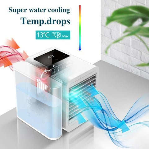 1000ML Portable Air Conditioner Fan Wet Curtain Evaporative Air Cooler USB Mini Water Cooling Fan Home Office Humidifier Purify