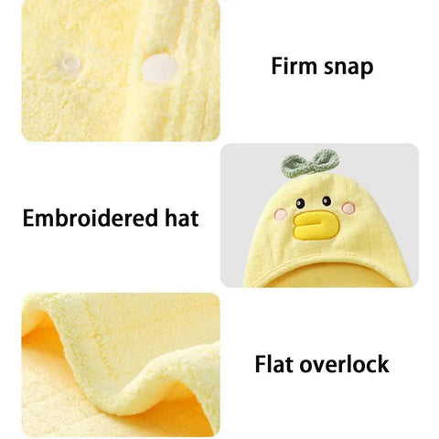 Kids Towels With Hood Duck Kids Bath Wrap With Hood Soft Large Beach Towel Bathrobe Absorbent Beach Hooded Poncho For 0-6 Years