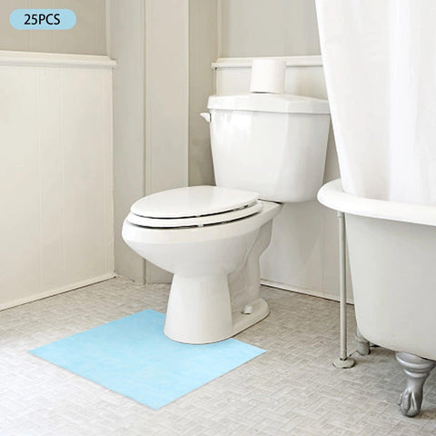 25 Pcs Non-slip U-shaped Floor Mat Contour Incontinence Pads Disposable Toilet Mat Waterproof