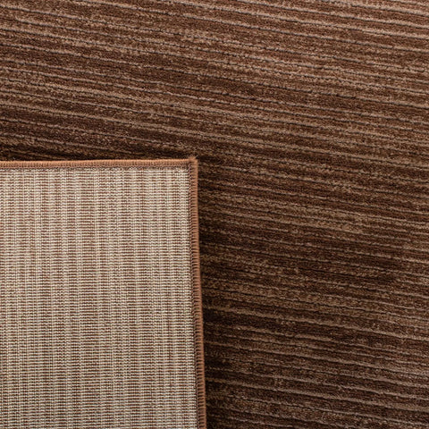 Vision Collection Area Rug - 8' x 10', Brown, Modern Ombre Tonal Chic Design, Non-Shedding & Easy Care