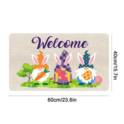 Easter Eggs Rabbit Home Bathroom Mat Anti-slip Absorbe Kitchen Living Room Carpet Entrance Floor Rug Home Decor Easter Decor