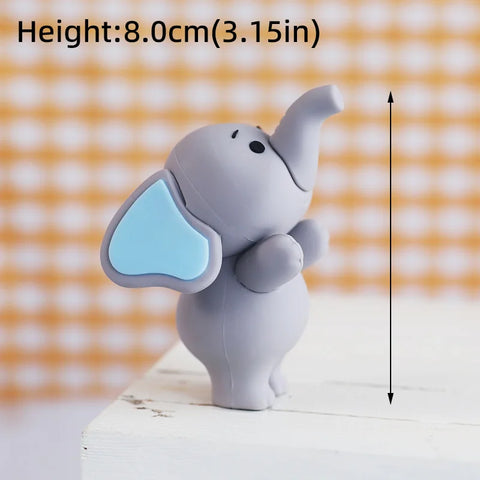 Baby Elephant Cake Topper for Baby Shower Elephant Cake Decoration Kids 2nd 1st Birthday Party Decoration Boy Girl Gender Reveal