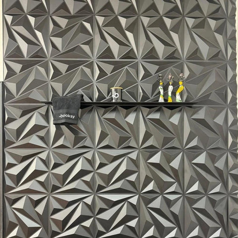 50/100Pcs PVC Accent Textured Wall Panels 3D Wall Panel Diamond 30x30cm 3D Wall Panels in Diamond Design for Interior Wall Decor