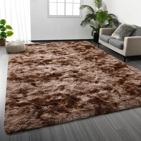 Large Shag Area Rugs, Tie-Dyed Plush Fuzzy Rugs for Living Room, Ultra Soft Fluffy Furry Rugs for Bedroom