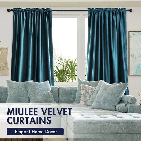 Curtains Thermal Insulated Blackout Curtain Drapes for Bedroom Living Room Darkening  Long Curtains Panels Rod Pocket Set of 2