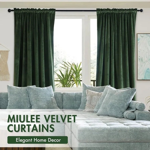 Curtains Thermal Insulated Blackout Curtain Drapes for Bedroom Living Room Darkening  Long Curtains Panels Rod Pocket Set of 2