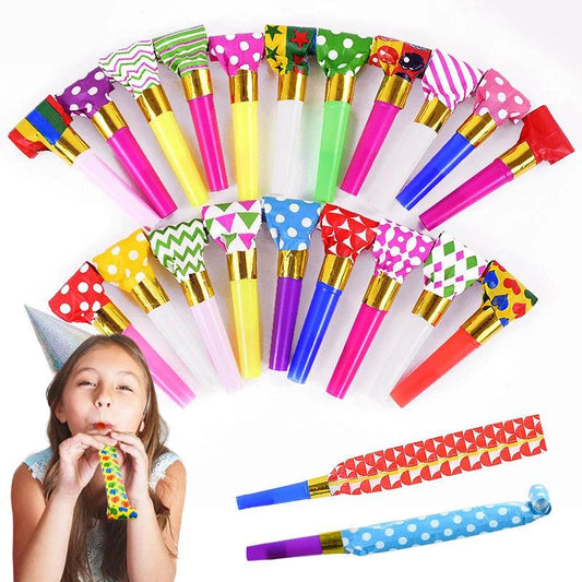 20/50Pcs Party Blowout Whistles Kids Birthday Party Favors Cheer Props Pinata Filler Wedding Gift Christmas New Year Noise Maker