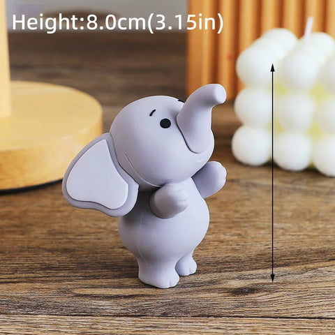 Baby Elephant Cake Topper for Baby Shower Elephant Cake Decoration Kids 2nd 1st Birthday Party Decoration Boy Girl Gender Reveal