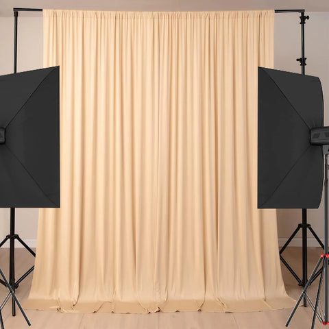 5x8/10ft Wrinkle Free White Satin Backdrop Curtains for Wedding Birthday Parties Photography Background Baby Shower Decorations