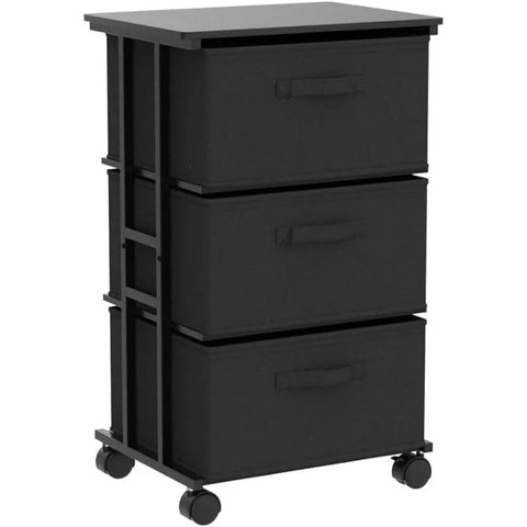 Dresser Storage with 3 Drawers, Fabric Dresser Tower, Vertical Storage Unit for Bedroom, Closet, Office