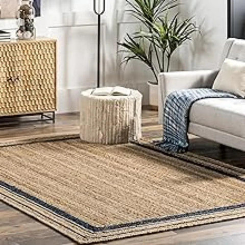 NuLOOM Rikki Coastal Braided Jute Area Rug, 5x8, Rugs for Bedroom