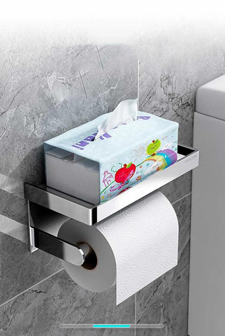 Toilet paper holder 304 stainless steel hotel toilet phone storage rack tissue box roll paper holder