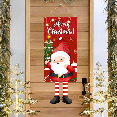 Christmas Hanging Flag Decoration Merry Cristmas Decor for Home 2024 Hanging Flag Xmas Ornament Navidad Natal New Year Gift 2025