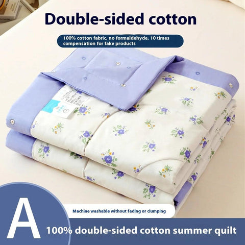 Summer Thin Quilt Comforter Soft Air conditioning Four-season Quilt Duvet Blanket Bed Blanket Bed Silky Comforter Lightweight