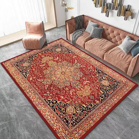 Retro Ethnic Carpets for Living Room Large Area Rugs Home Decor Hallway Boho Carpet Moroccan Bedroom Beside Floor Mat Luxury