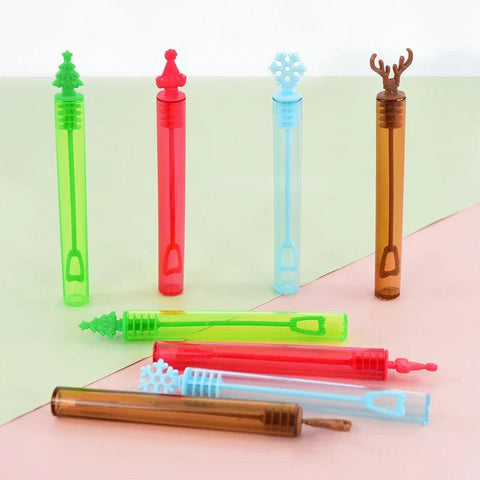 12/36Pcs Christmas Bubble Wand Soap Tube Empty Bottle 2024 Christmas  Decor New Year Kids Gift Kids Birthday Party Favors Toy