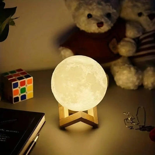 LED Night Light 3d Printing Moonlight 8 cm Bedroom Decoration Moonlight Children Christmas New Year Gift Decor Lighting Atmosphe