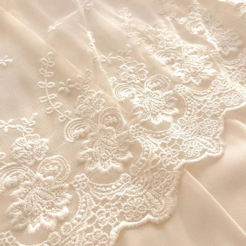 Quilted Cotton Flowers Lace Bed Skirt, Bedspread, Bed Sheet, Bed Cover, Pillowcases, 2/3Pcs Luxury Princess Wedding Bedding Set