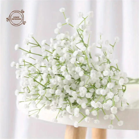 20PCS Babies Breath Artificial Flowers Plastic Gypsophila DIY Floral Bouquets Arrangement for Wedding Home Room Decoration