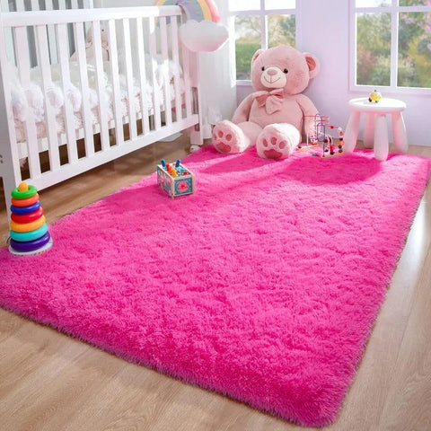 Large Area Rugs for Living Room Bedroom, Fluffy Kids Room Plush Shaggy Nursery Rug Furry Throw Carpets for Boys Girls